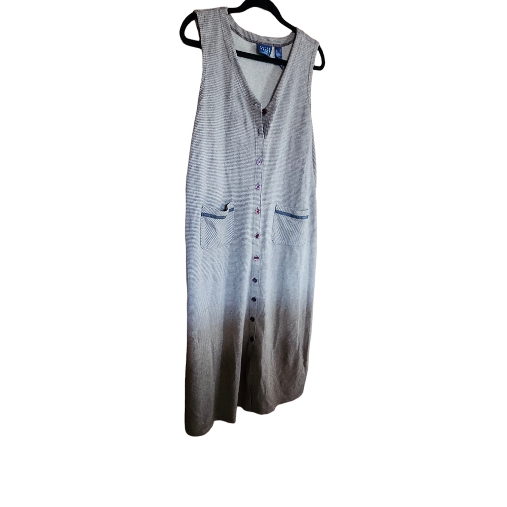 Women's Vintage Crazy Horse Jumper Maxi Dress Houndstooth Size XL